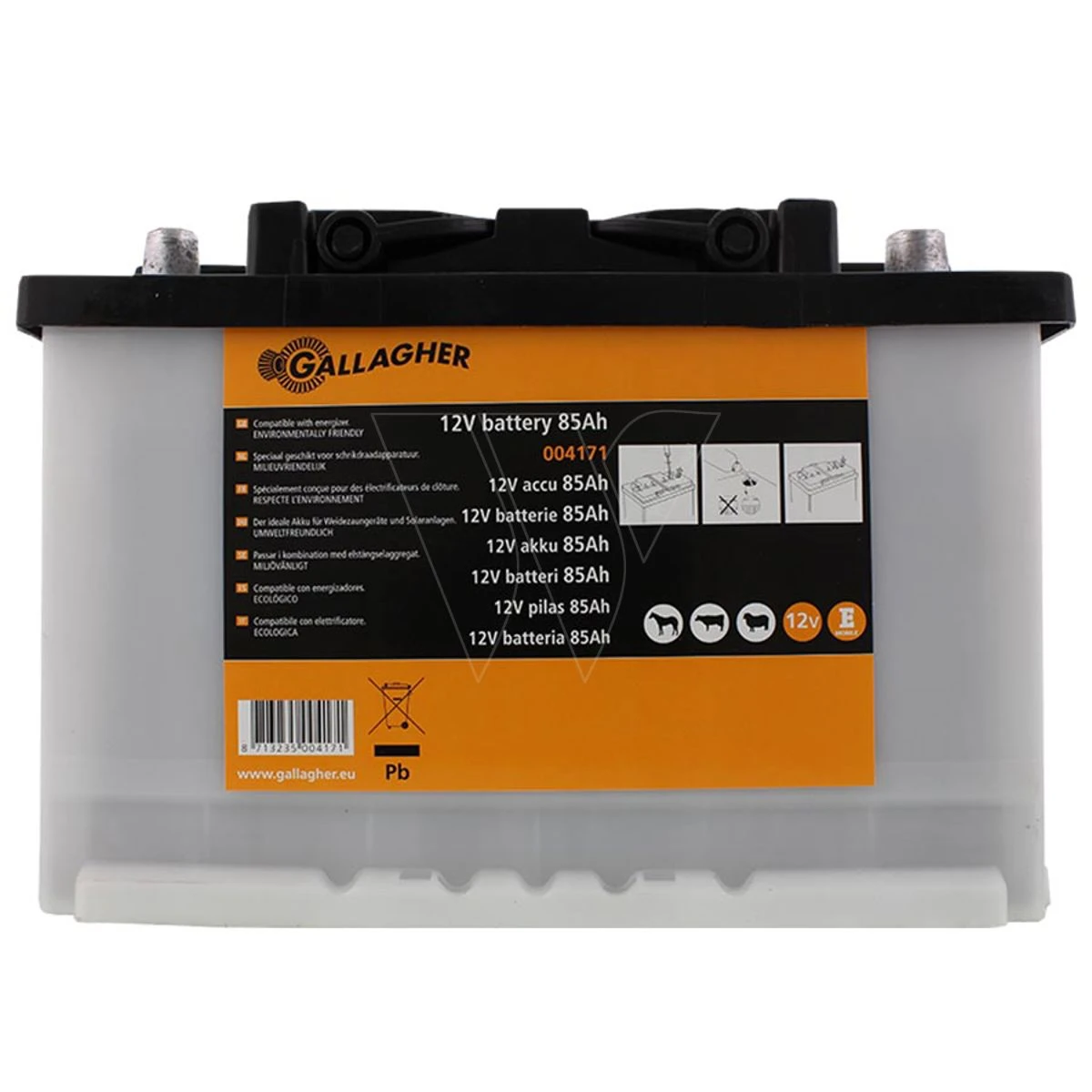 Gallagher Accu 12v 85ah (278x175x190mm) 2 Gallagher Accu 12v 85ah (278x175x190mm) - Afbeelding 2