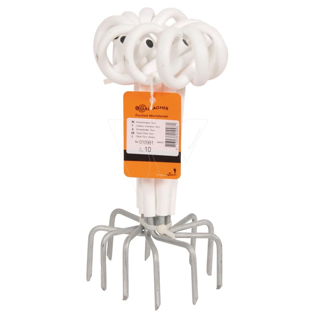 Gallagher Afstandisolator Krulstaart Wit 4 Gallagher Afstandisolator Krulstaart Wit - Afbeelding 4