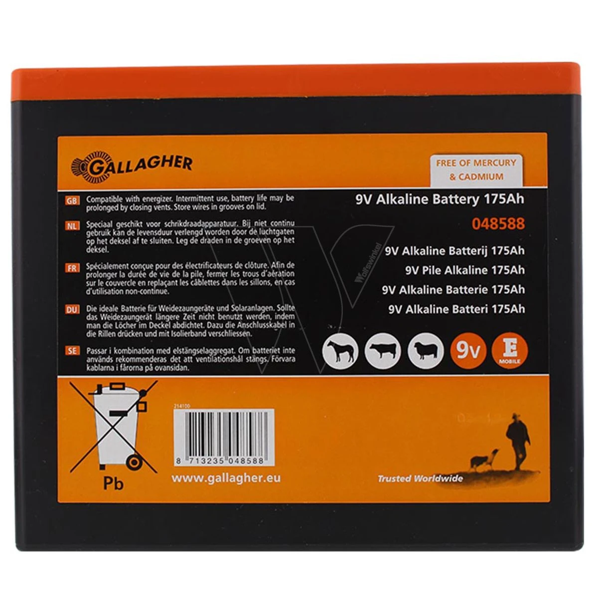 Gallagher Powerpack Batterij 9v/175ah (1 2 Gallagher Powerpack Batterij 9v/175ah (1 - Afbeelding 2