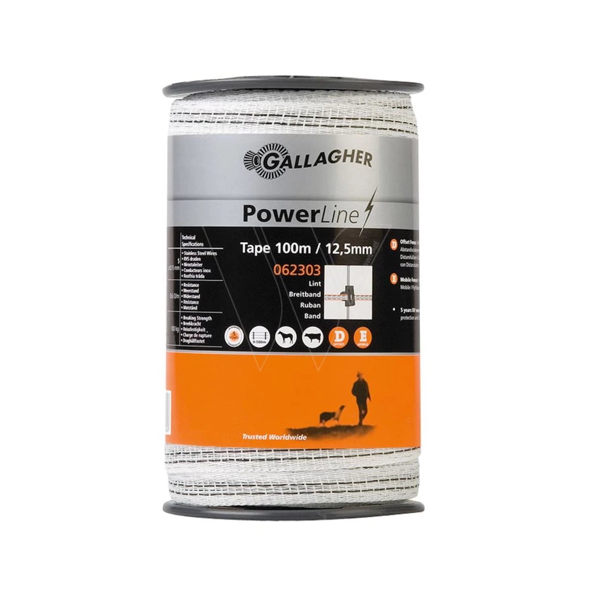 Gallagher Powerline Lint 12,5mm Wit 100m 1 Gallagher Powerline Lint 12,5mm Wit 100m
