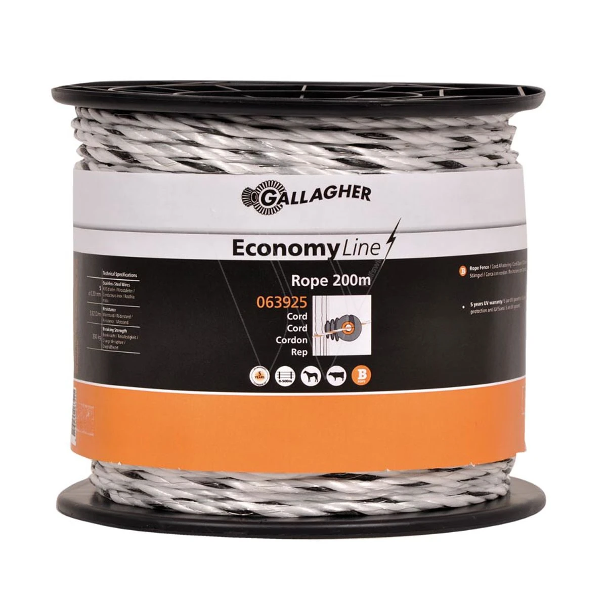 Gallagher Economyline Cord Wit 200m 1 Gallagher Economyline Cord Wit 200m
