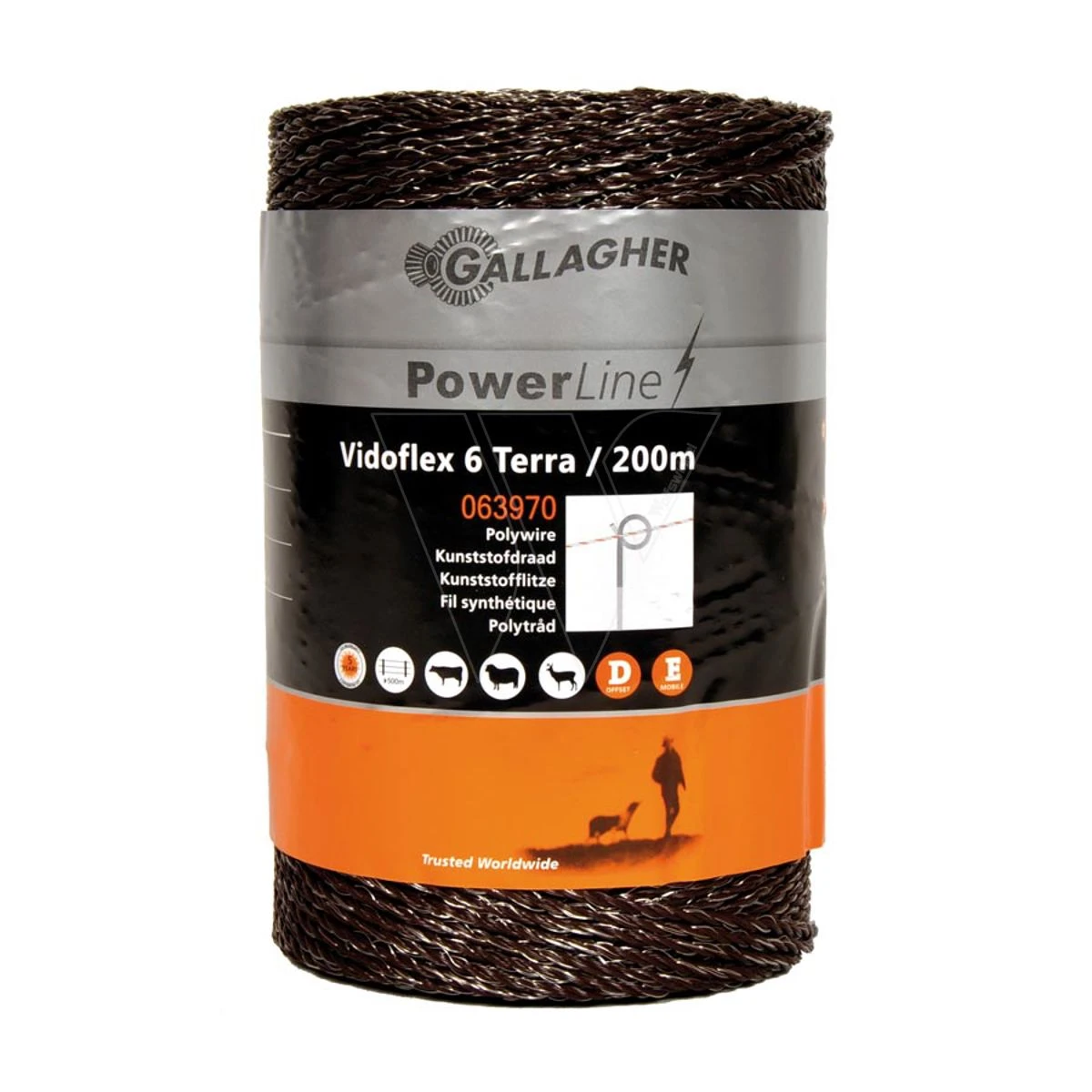 Gallagher Vidoflex 6 Terra 200m 1 Gallagher Vidoflex 6 Terra 200m