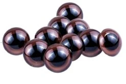 10st Kunststof Carving Ogen 24 M/m Bruin