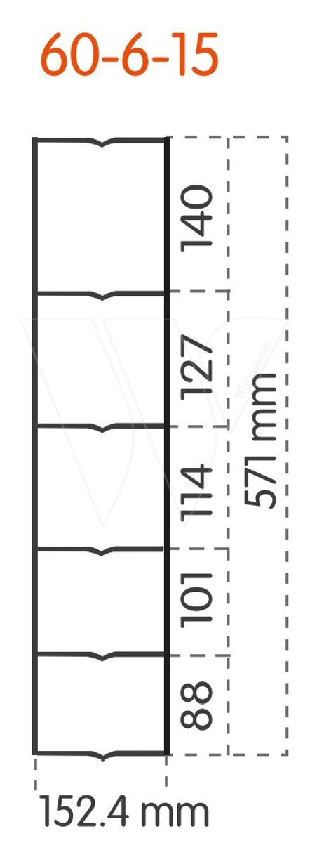Arcelor Gaas Praire Licht H60x6x15 50m. 3 Arcelor Gaas Praire Licht H60x6x15 50m. - Afbeelding 3