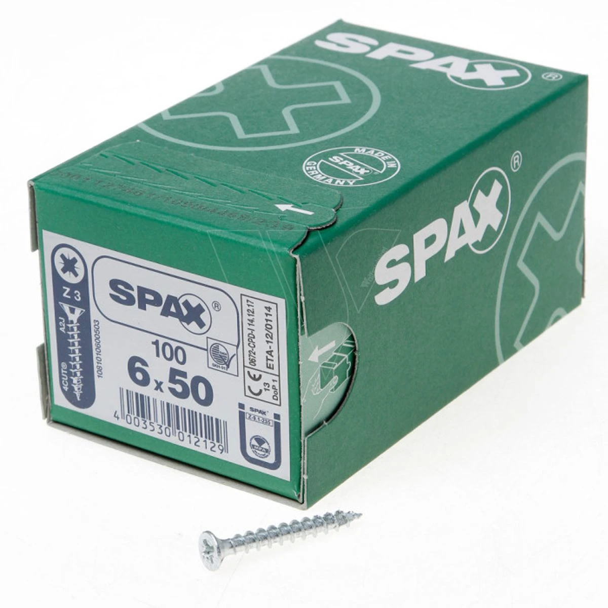 Spaanpl Schr Vz Pk 6.0x50 Poz (100) Spax 1 Spaanpl Schr Vz Pk 6.0x50 Poz (100) Spax