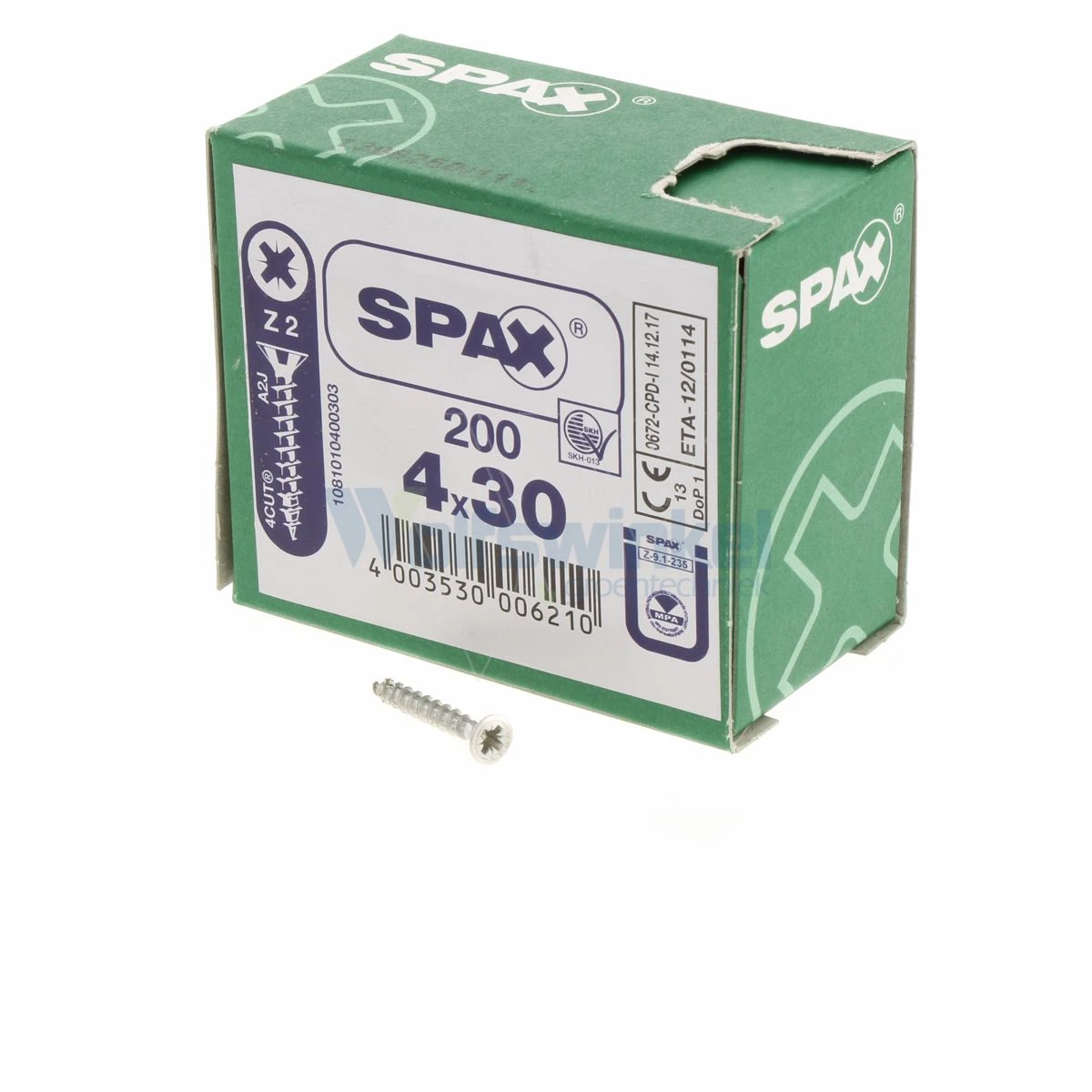 Spaanpl Schr Vz Pk 4.0x30 Poz (200) Spax 1 Spaanpl Schr Vz Pk 4.0x30 Poz (200) Spax