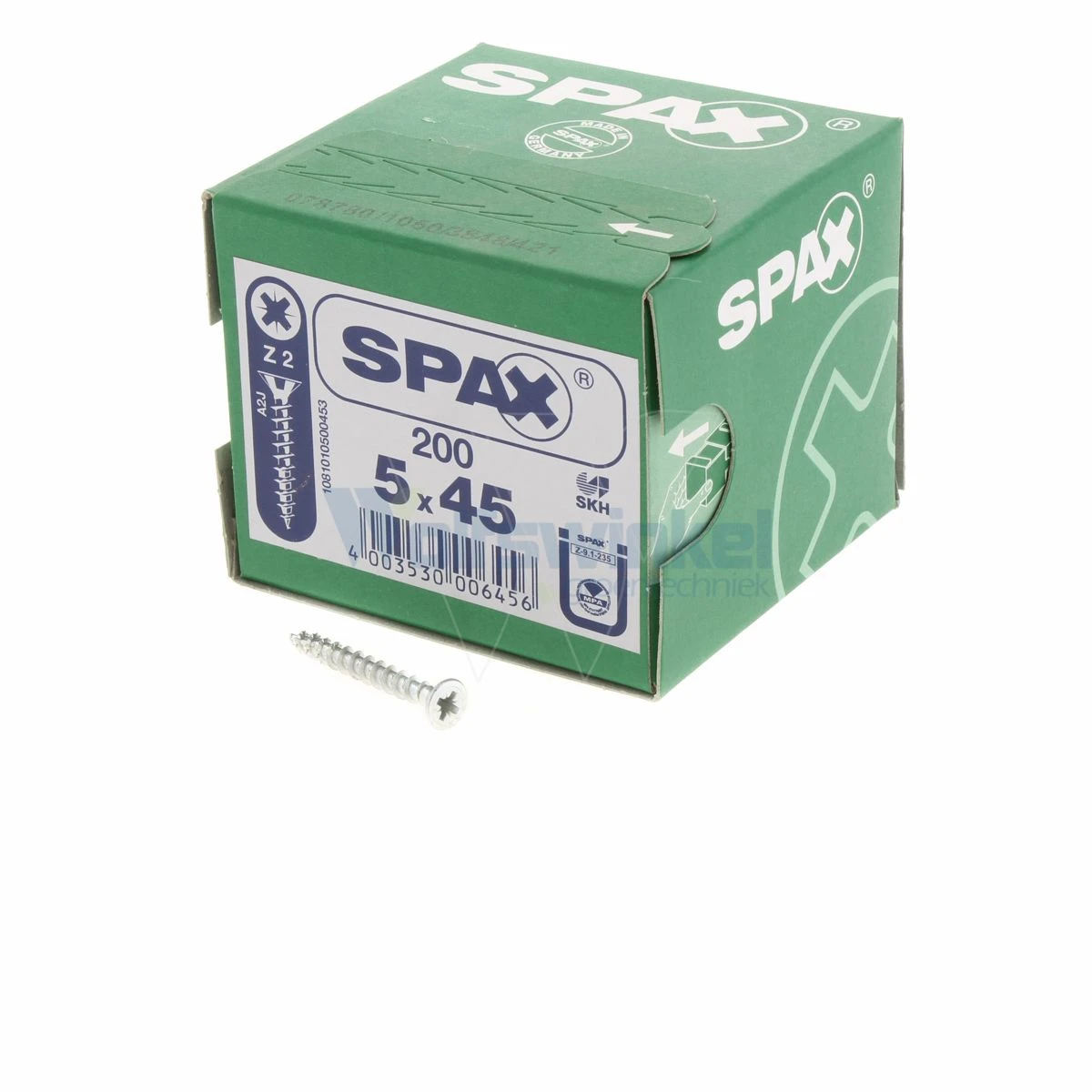 Spaanpl Schr Vz Pk 5.0x45 Poz (200) Spax 1 Spaanpl Schr Vz Pk 5.0x45 Poz (200) Spax
