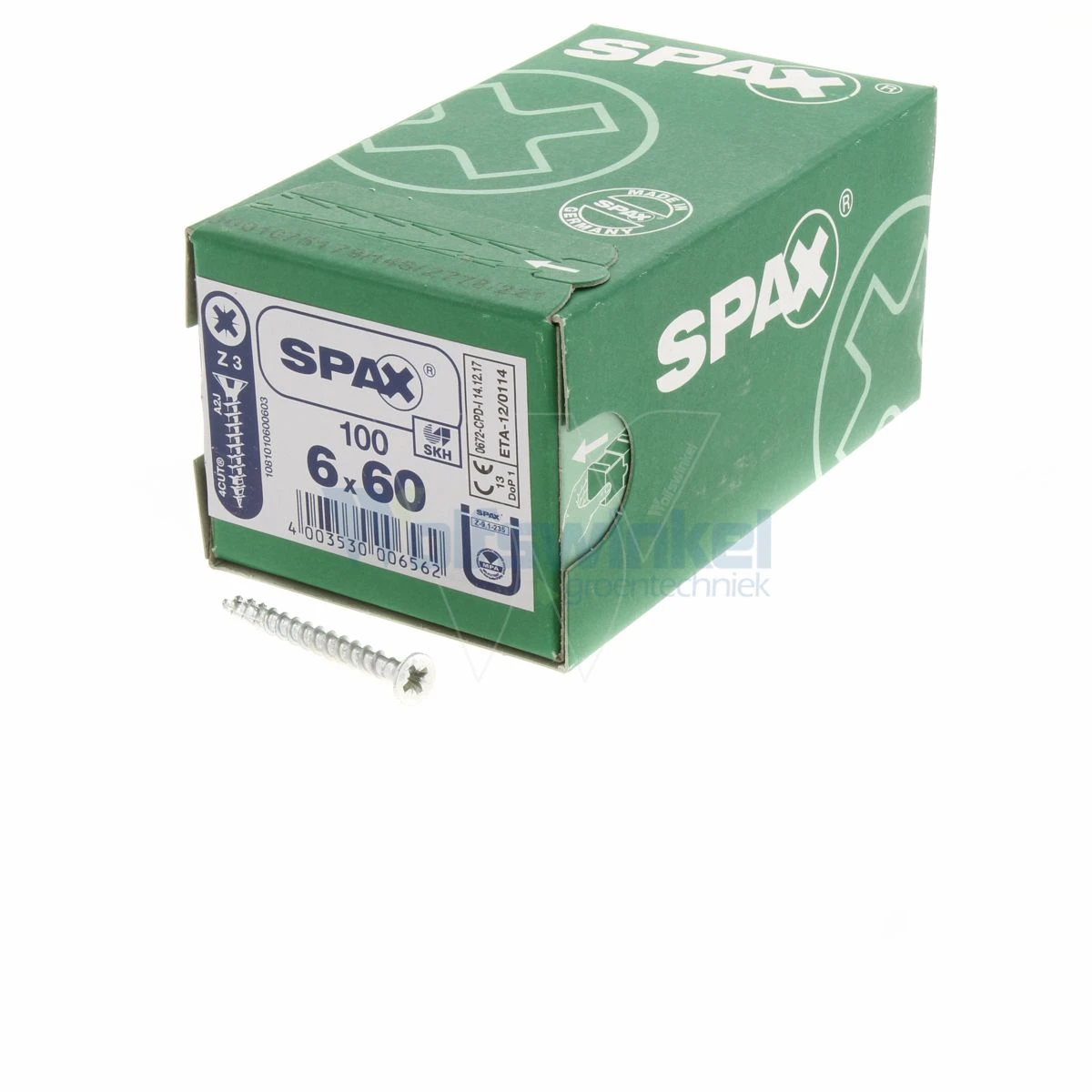 Spaanpl Schr Vz Pk 6.0x60 Poz (100) Spax 1 Spaanpl Schr Vz Pk 6.0x60 Poz (100) Spax