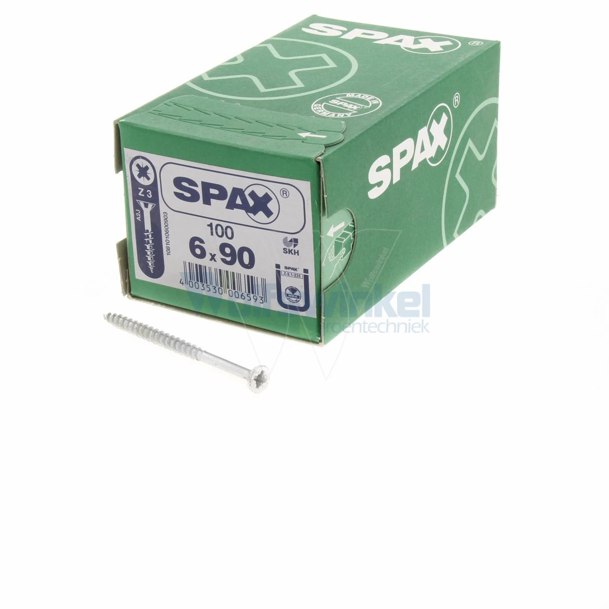Spaanpl Schr Vz Pk 6.0x90 Poz (100) Spax 1 Spaanpl Schr Vz Pk 6.0x90 Poz (100) Spax